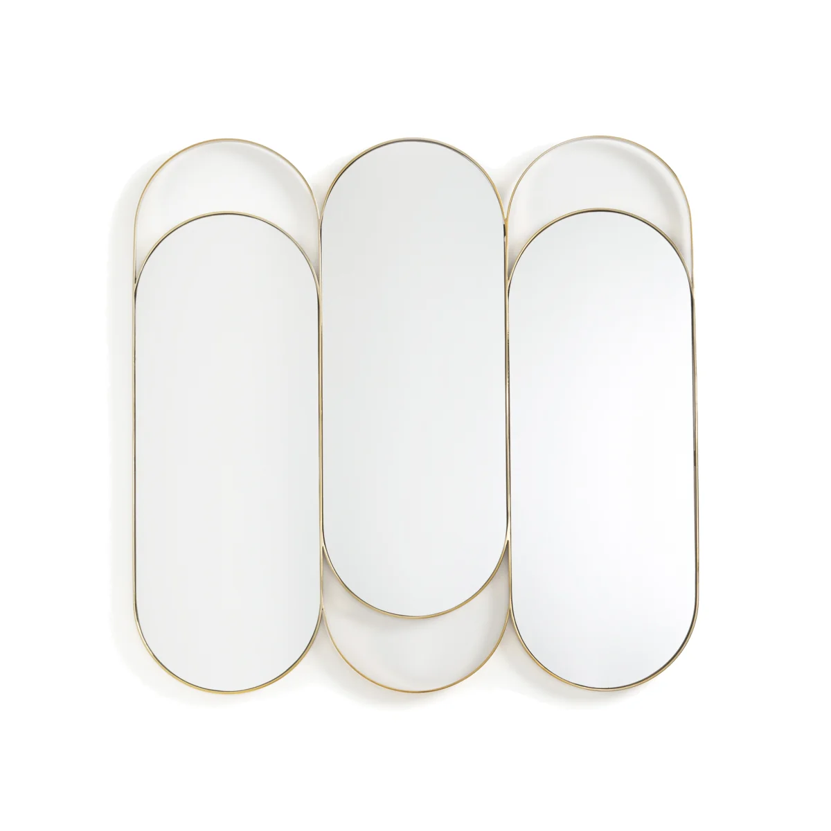 Alama Brass Triptych Mirror – image 1