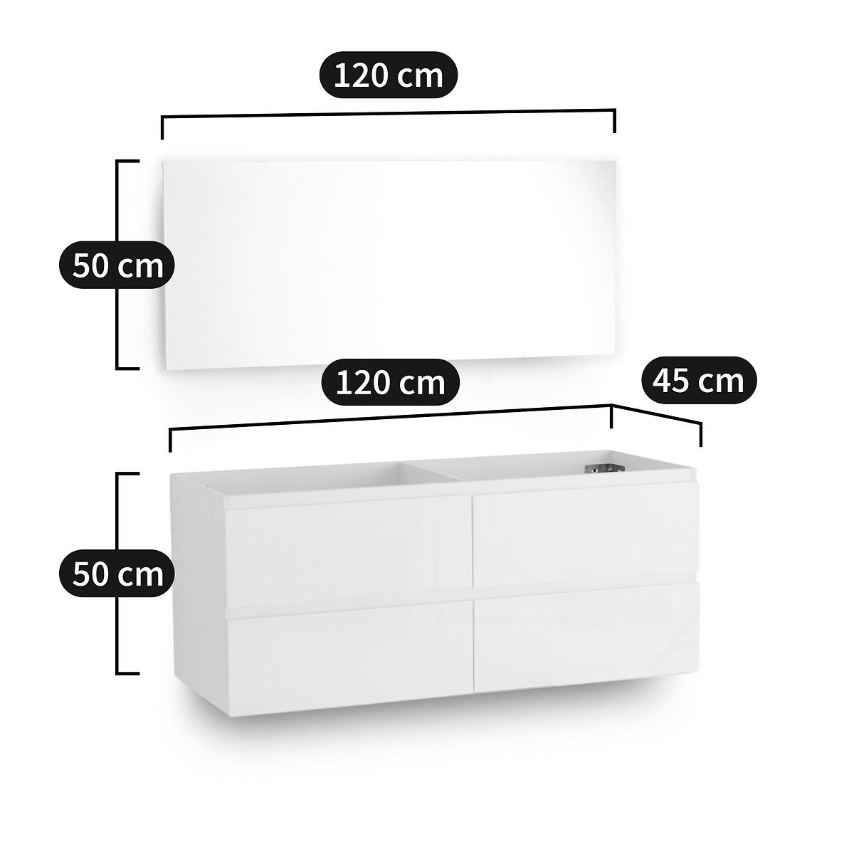 L120cm Wall-Mounted Vanity Unit & Mirror – image 7