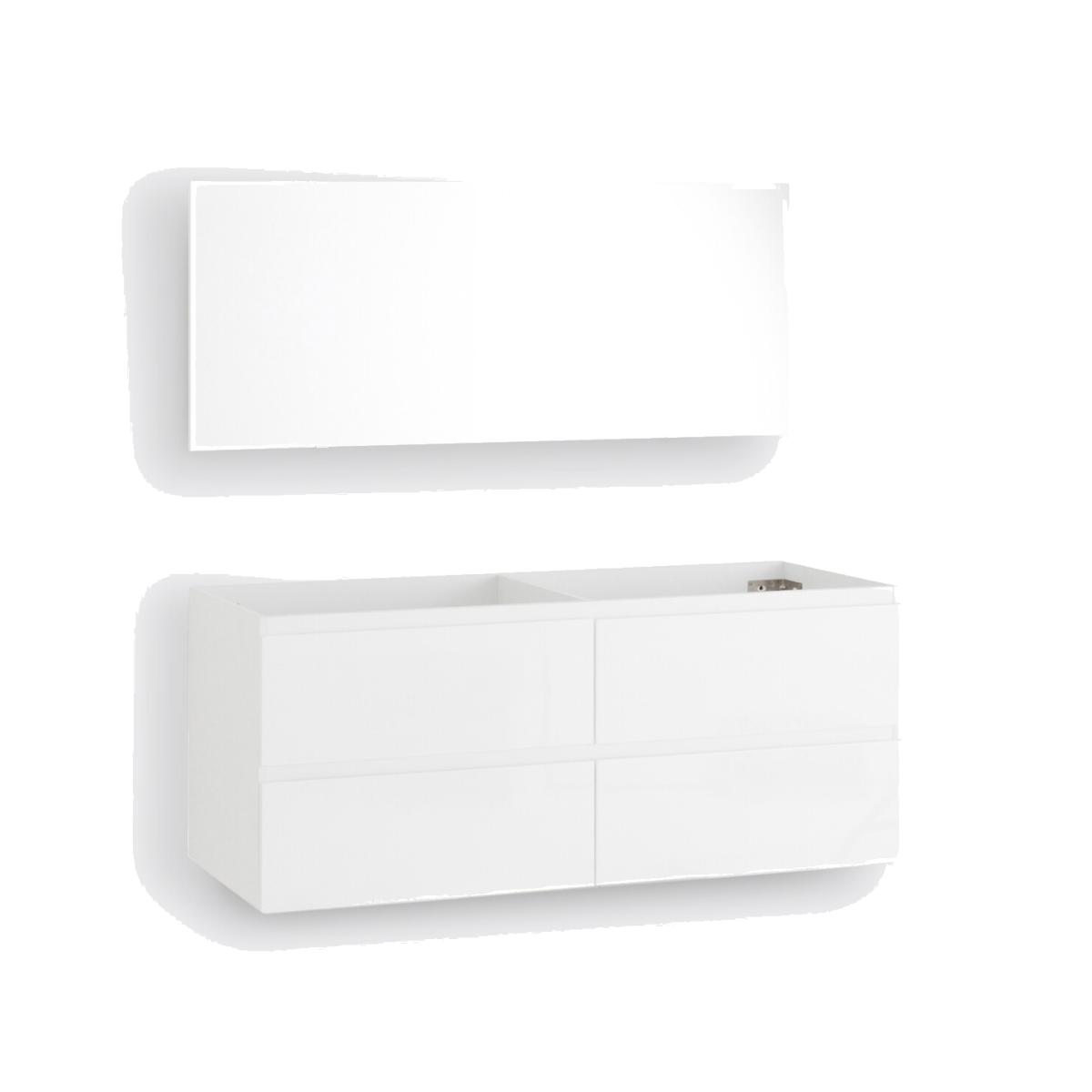 L120cm Wall-Mounted Vanity Unit & Mirror – image 1