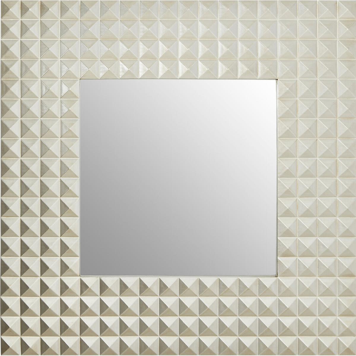 92cm Square Wall Mirror in Champagne Finish – image 1