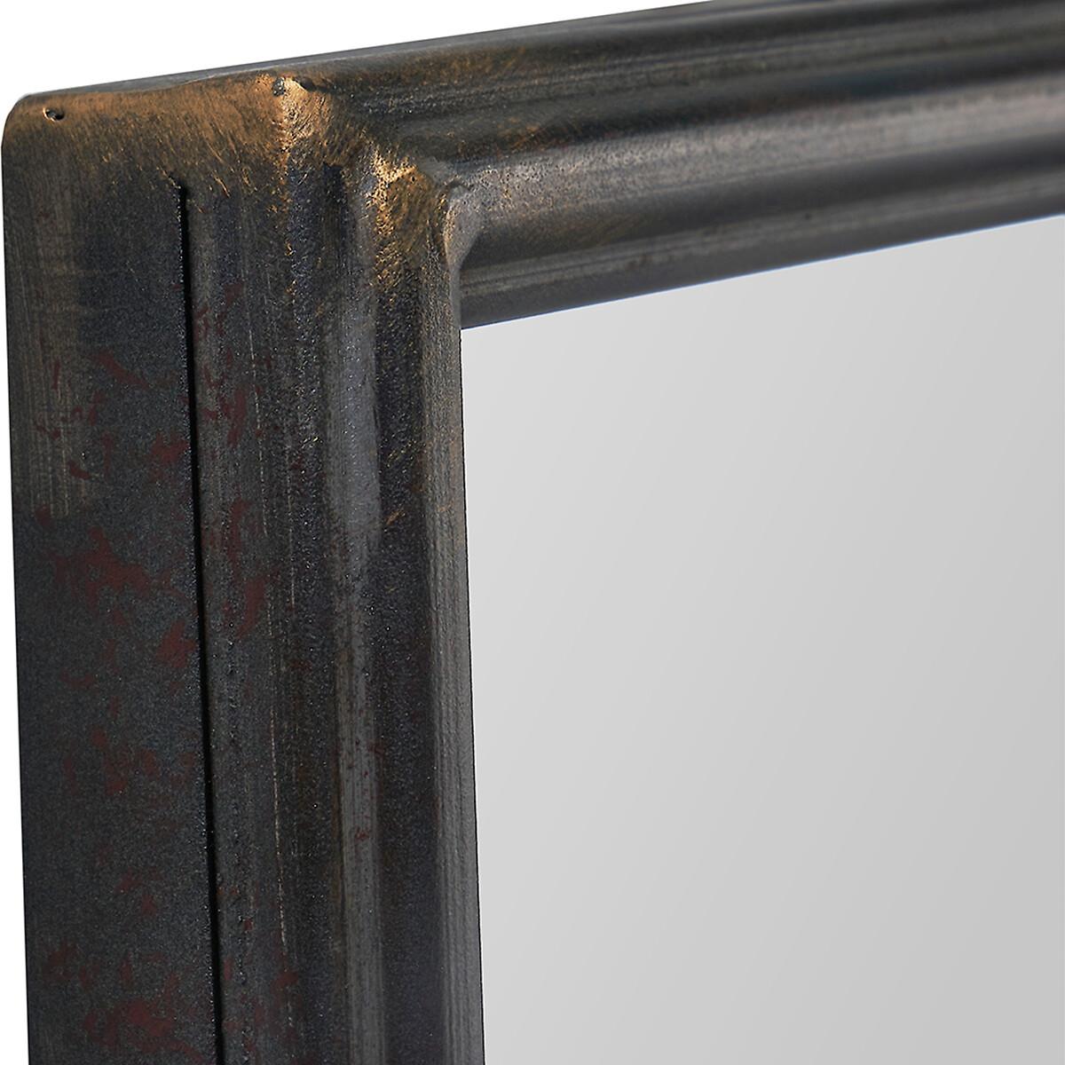 110cm Antique Bronze Metal Rectangular Wall Mirror – image 3