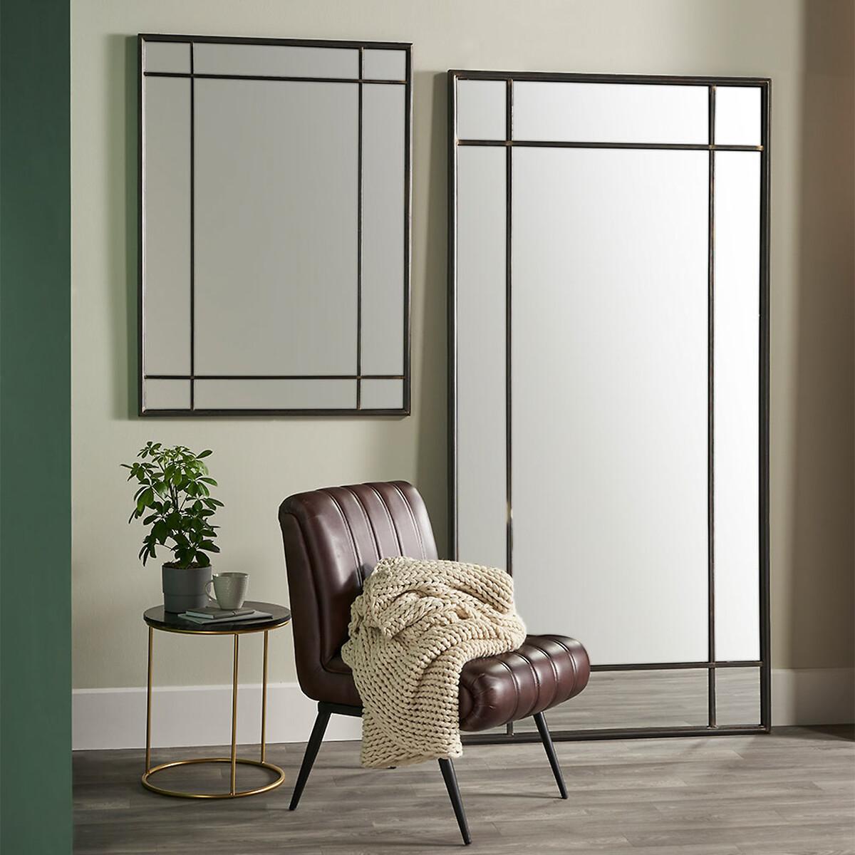 110cm Antique Bronze Metal Rectangular Wall Mirror – image 6