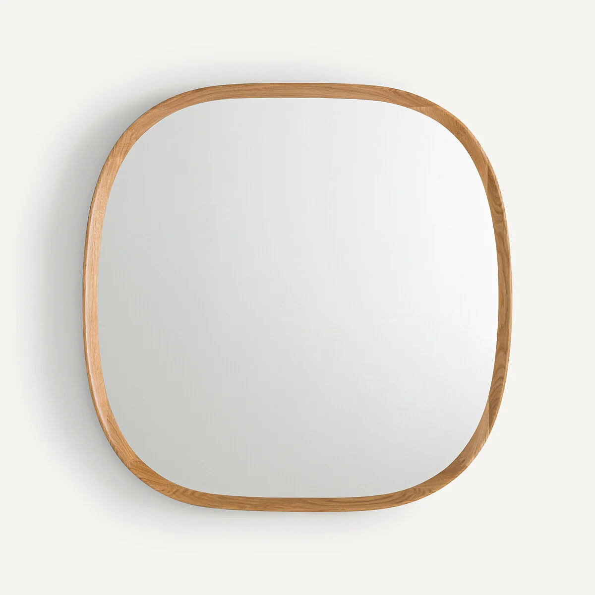 Orion 80cm High Organic Shape Solid Oak Mirror – image 2