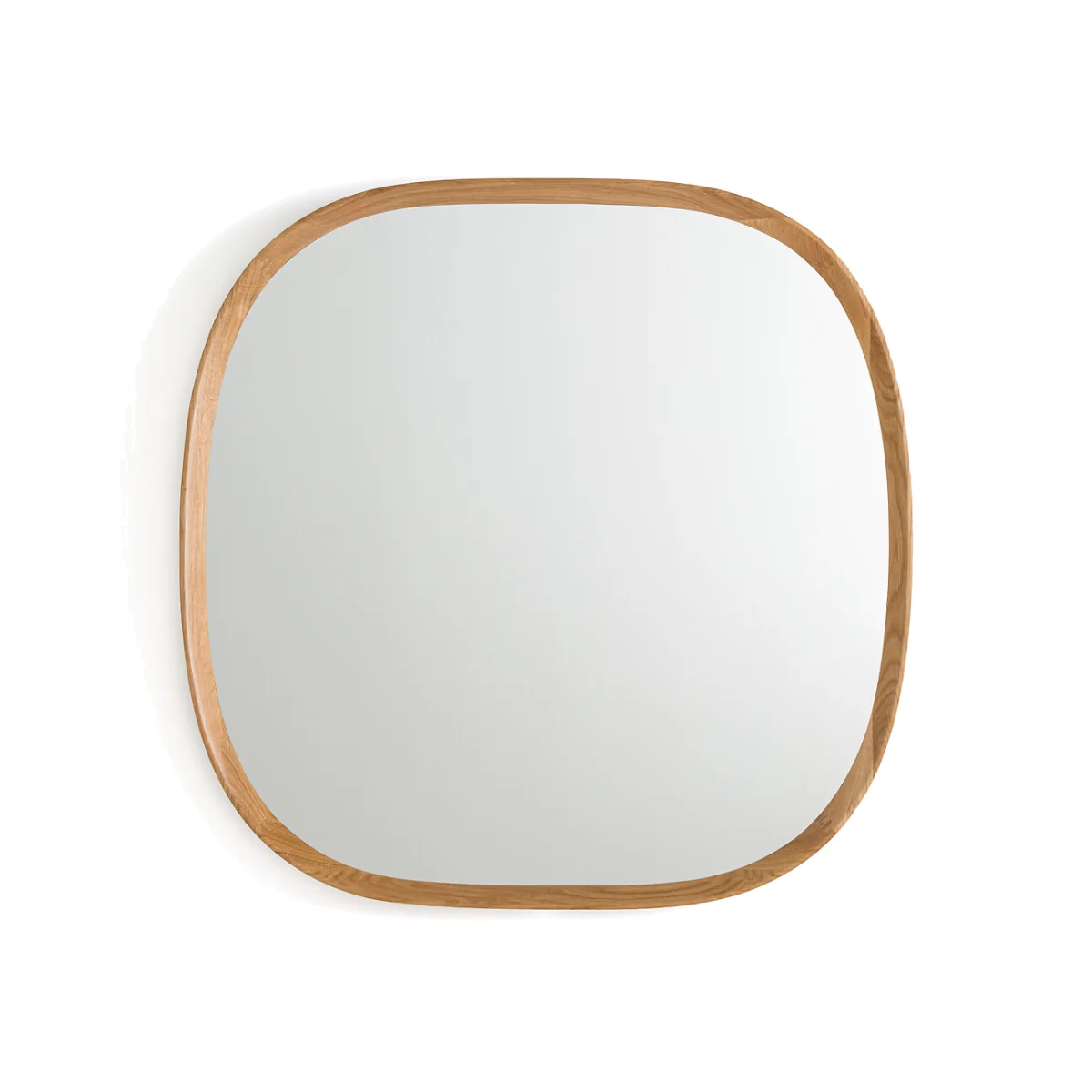 Orion 80cm High Organic Shape Solid Oak Mirror – image 1