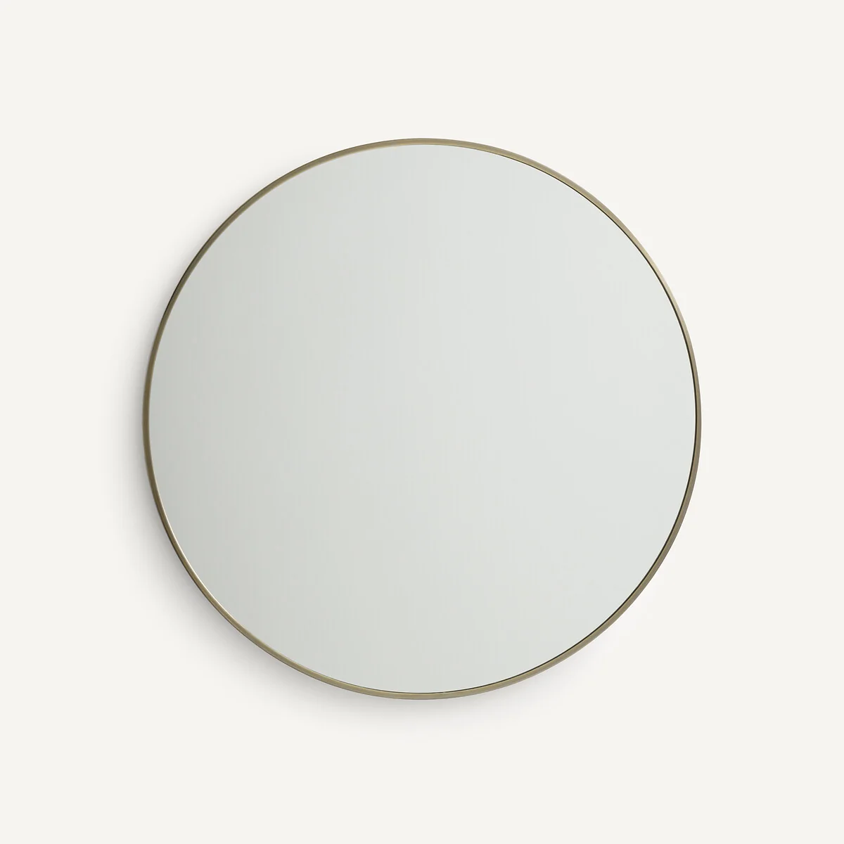 Caligone 80cm Diameter Aged Brass Round Mirror – image 2