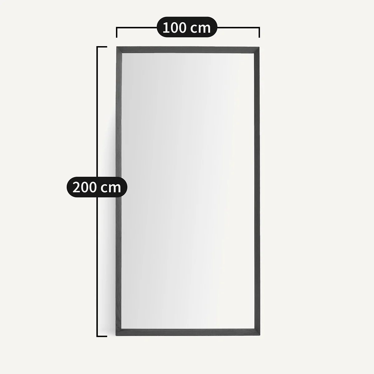 Andromède XXL 200cm High Solid Walnut Mirror – image 7