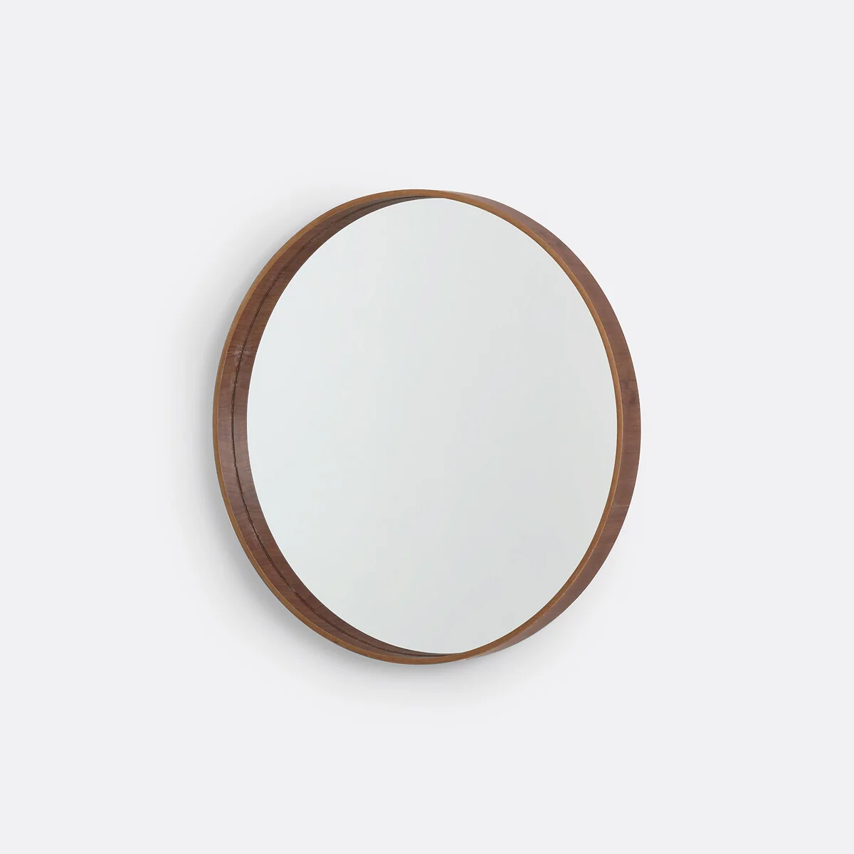 Alaria Round Walnut Mirror – image 2