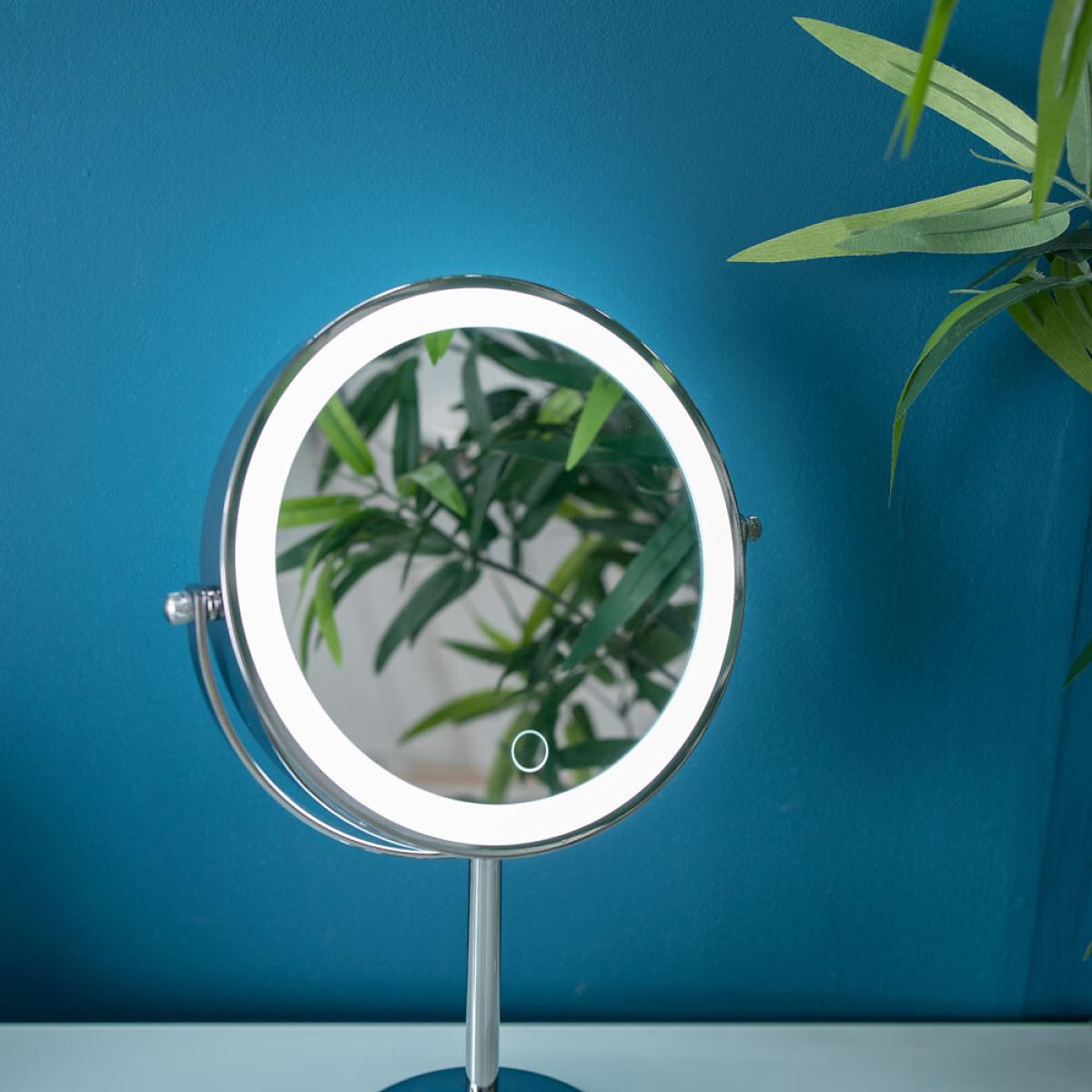 8" LED Rechargeable Table Mirror with 5x Magnification – image 3