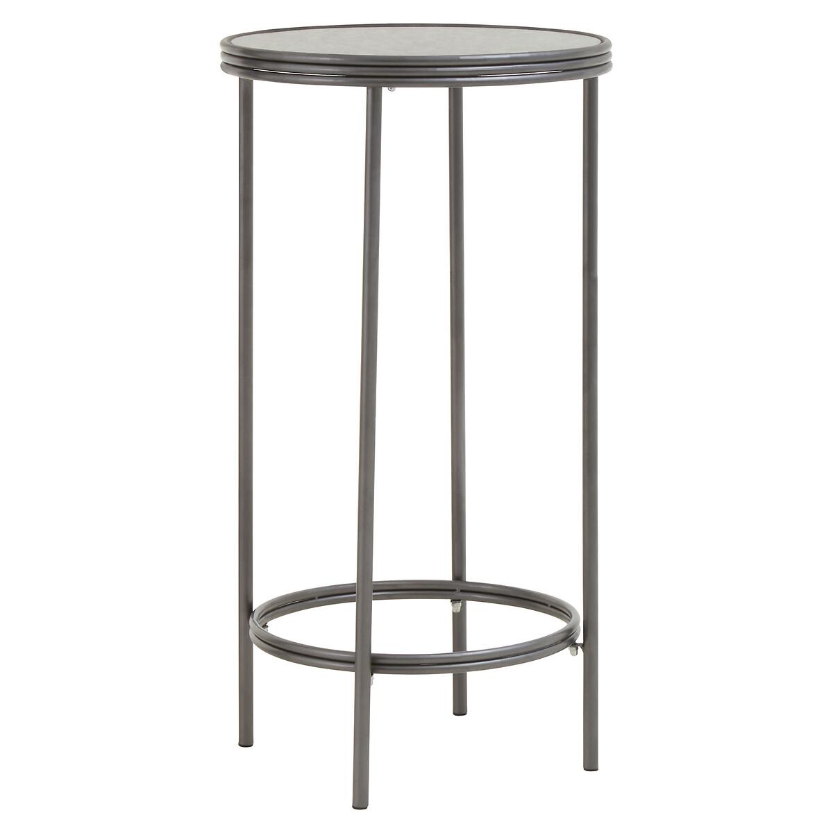 Antique Smoked Mirror Plant Stand Side Table – image 2