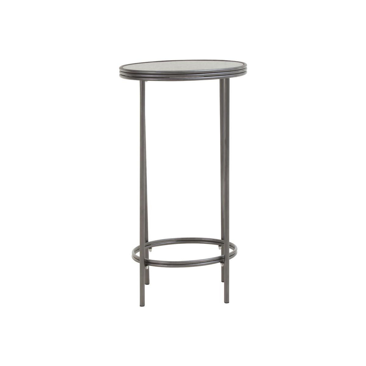 Antique Smoked Mirror Plant Stand Side Table – image 1