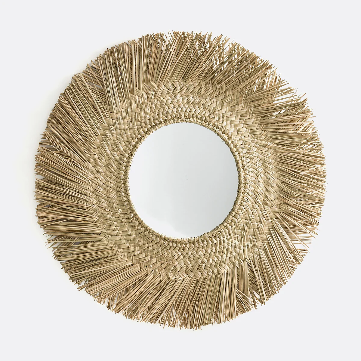 Loull 102cm Diameter Sunburst Straw Mirror – image 2