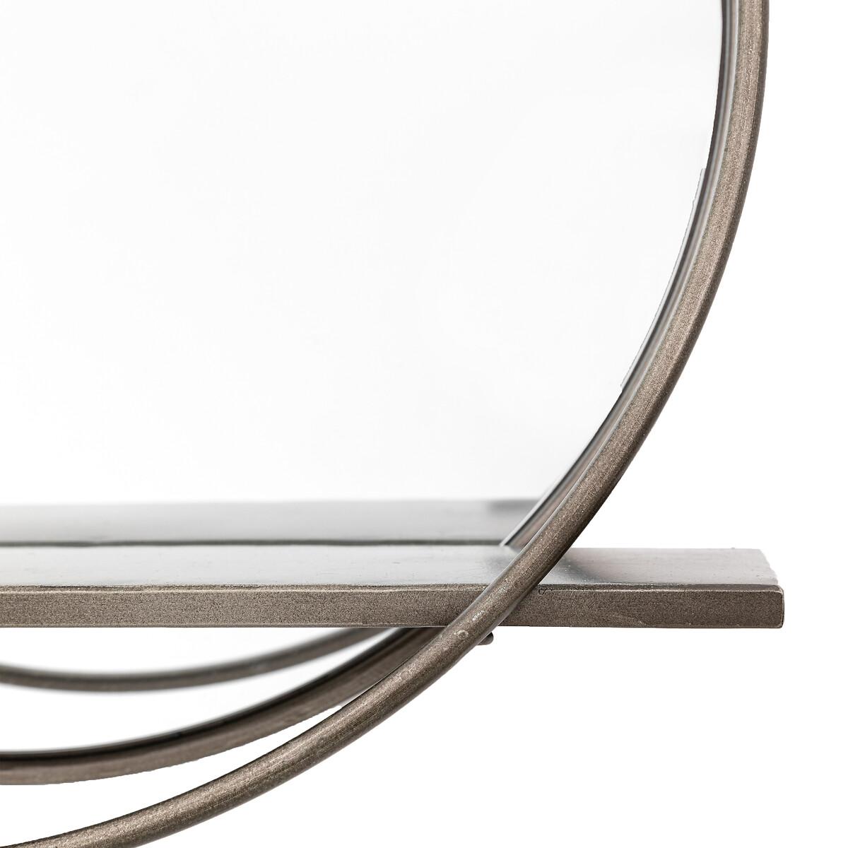45cm Metal Shelf Round Mirror – image 2