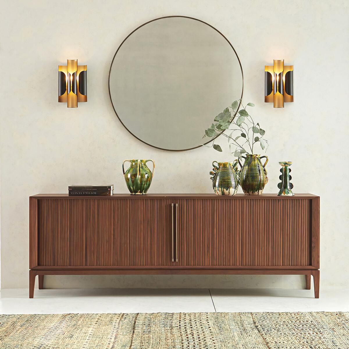 Caligone 100cm Diameter Aged Brass Round Metal Mirror – image 7