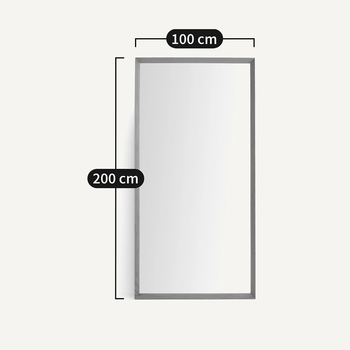 Andromède 200cm High Solid Oak XXL Mirror – image 8