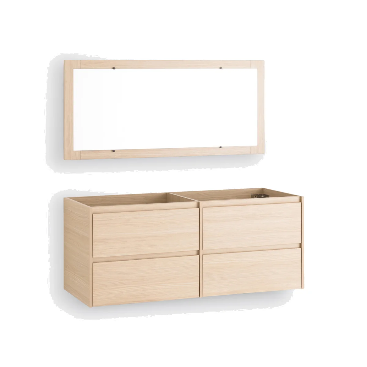 Nirio L120cm Wall-Mounted Vanity Unit & Mirror – image 1