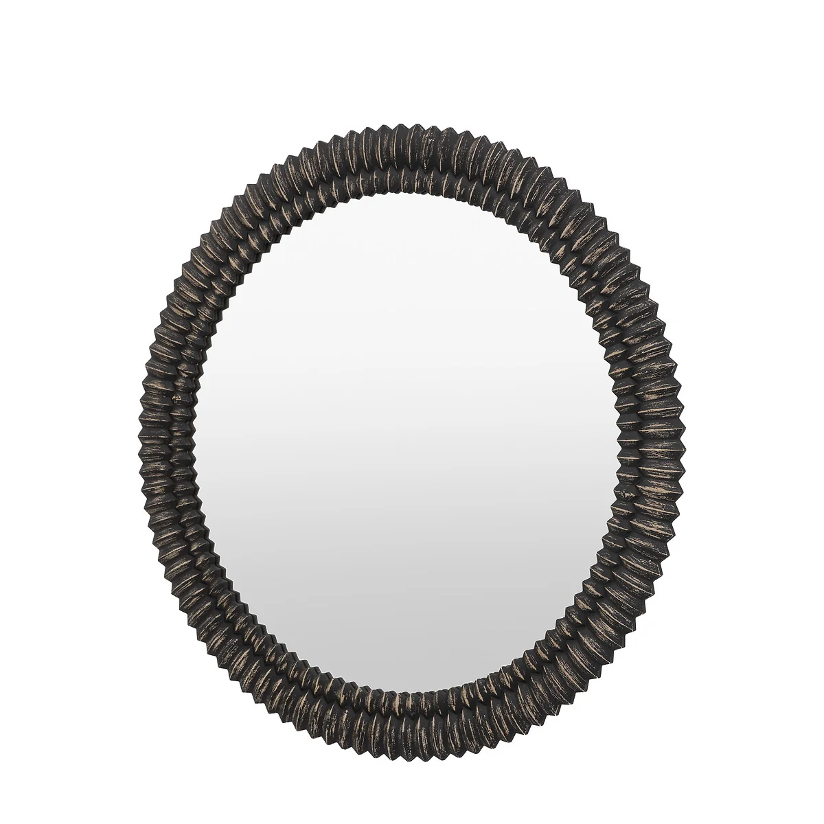 90cm Pinico Round Mirror in Black – image 2