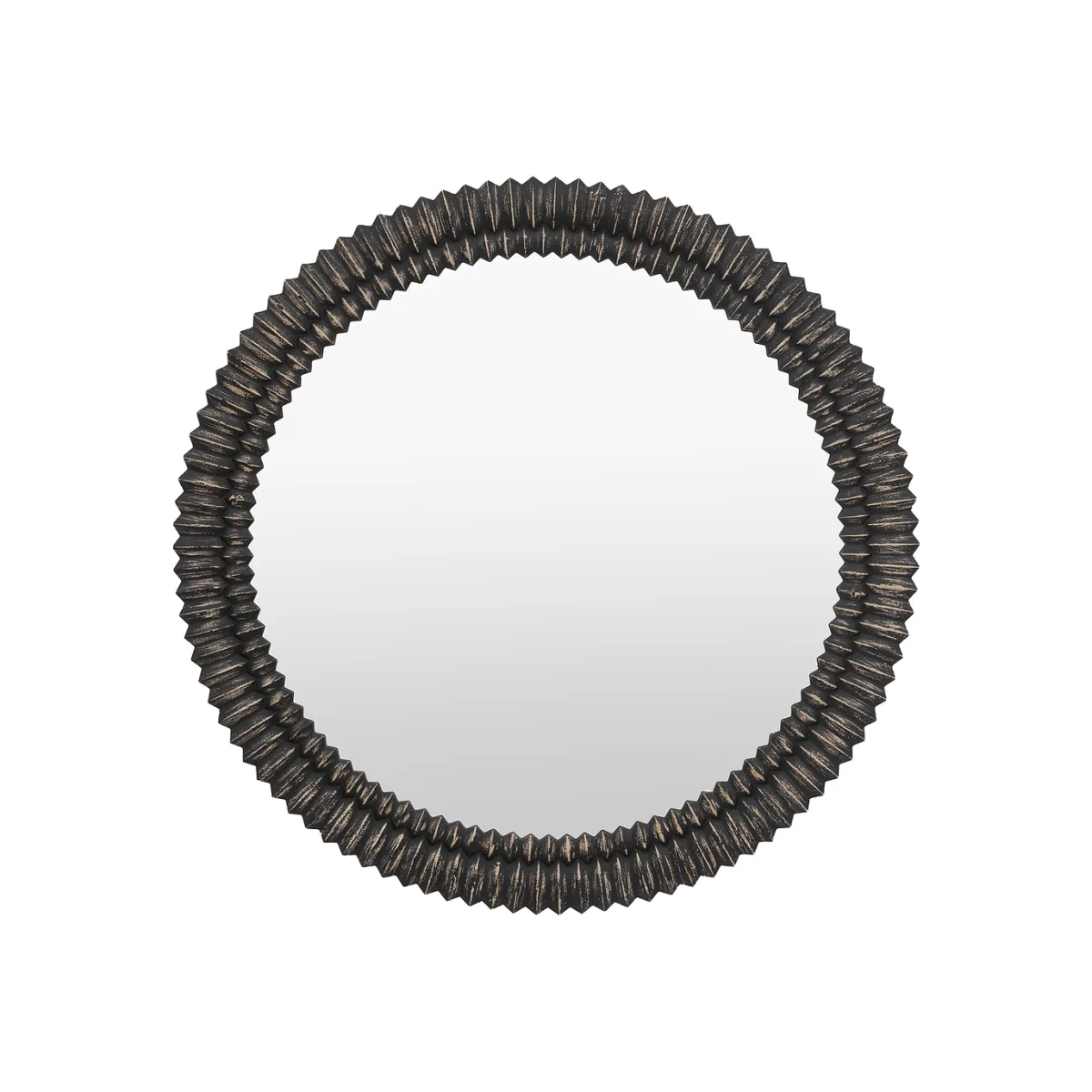 90cm Pinico Round Mirror in Black – image 1