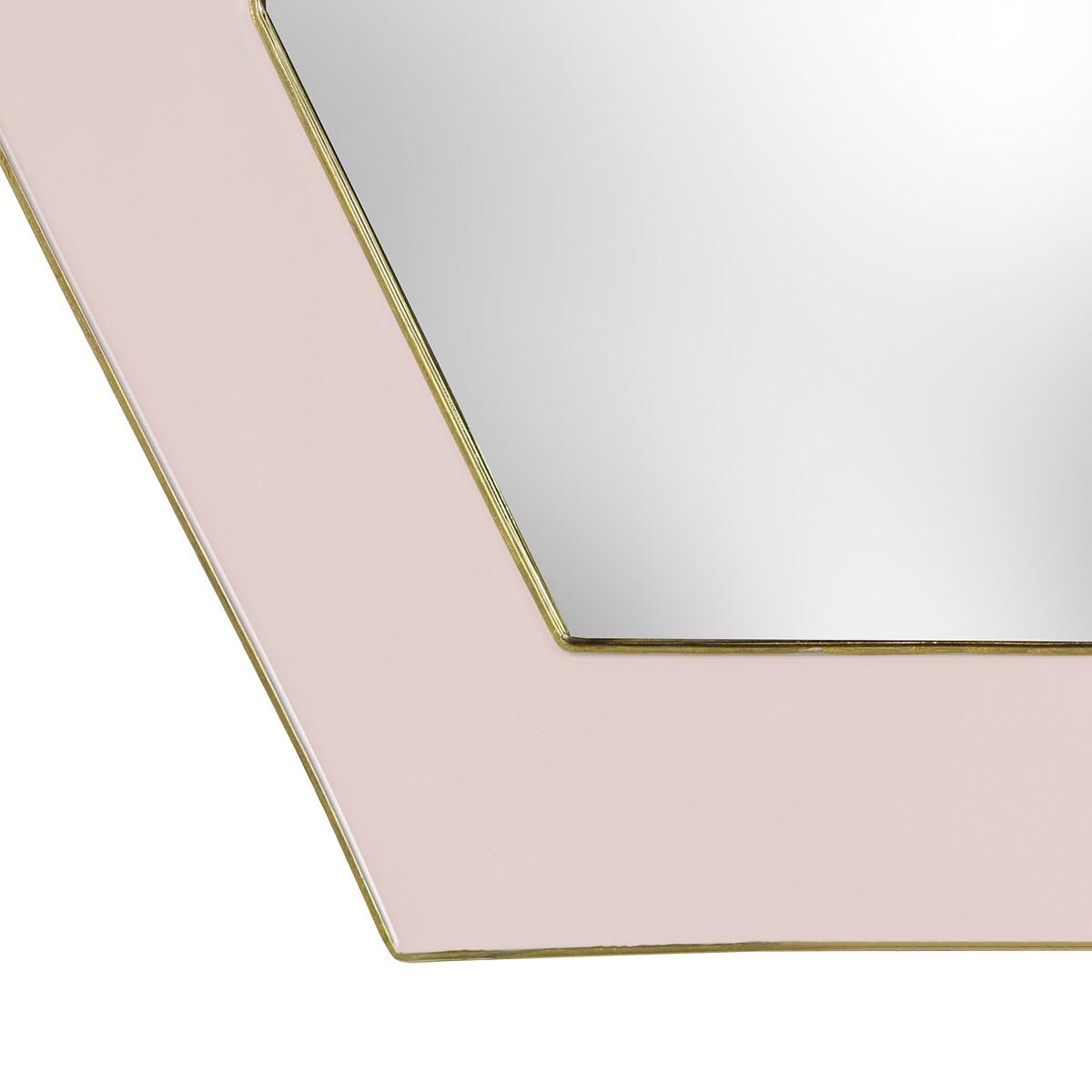 59cm Framed Octagonal Mirror Pink – image 2
