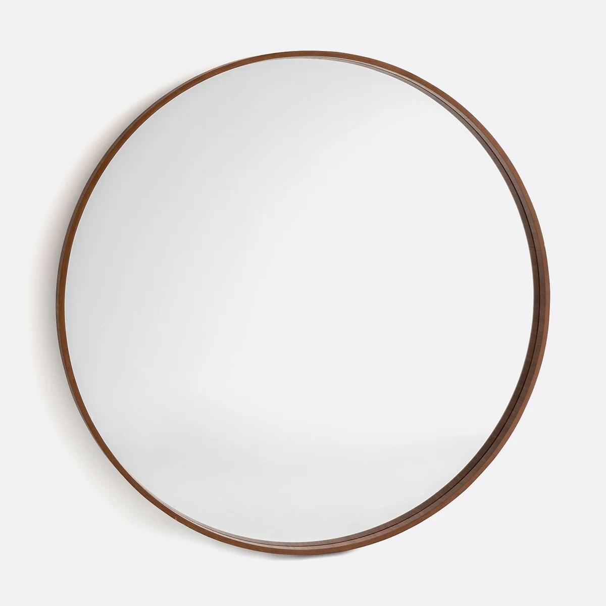 Alaria Round Mirror with Walnut Frame, Diameter 100cm – image 2