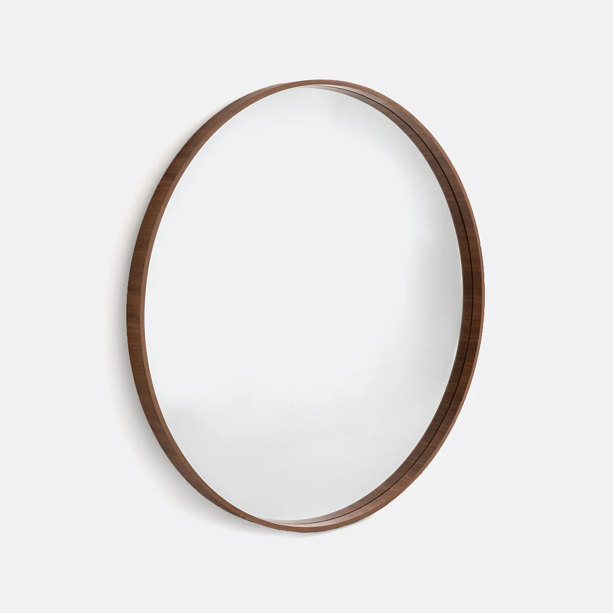 Alaria Round Mirror with Walnut Frame, Diameter 100cm – image 4