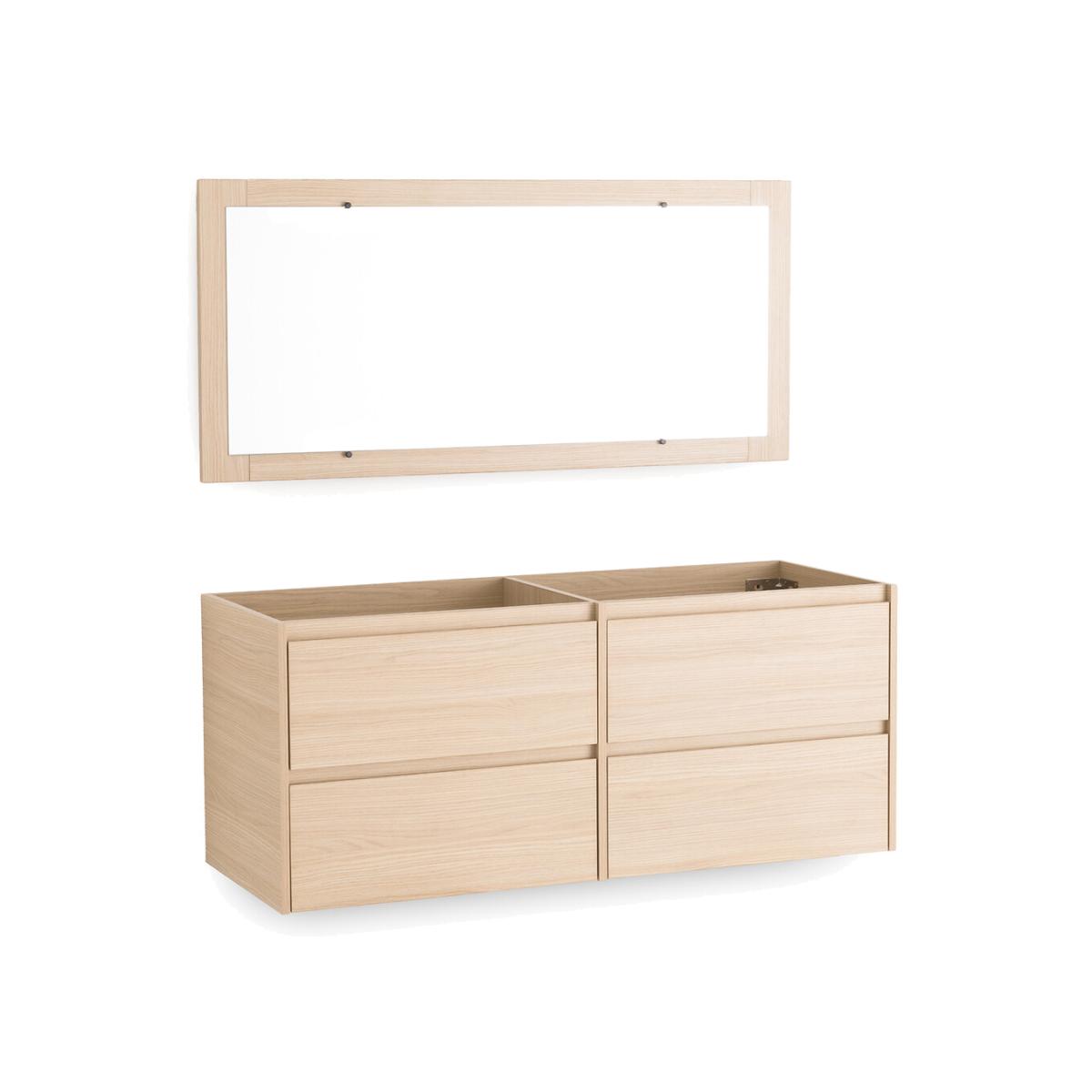 Nirio L120cm Wall-Mounted Vanity Unit & Mirror – image 1