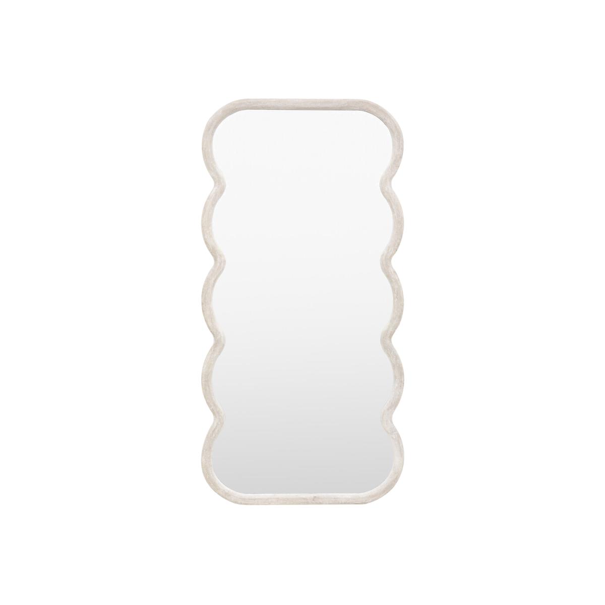 180cm Hockley Curved White Leaner Mirror – image 1