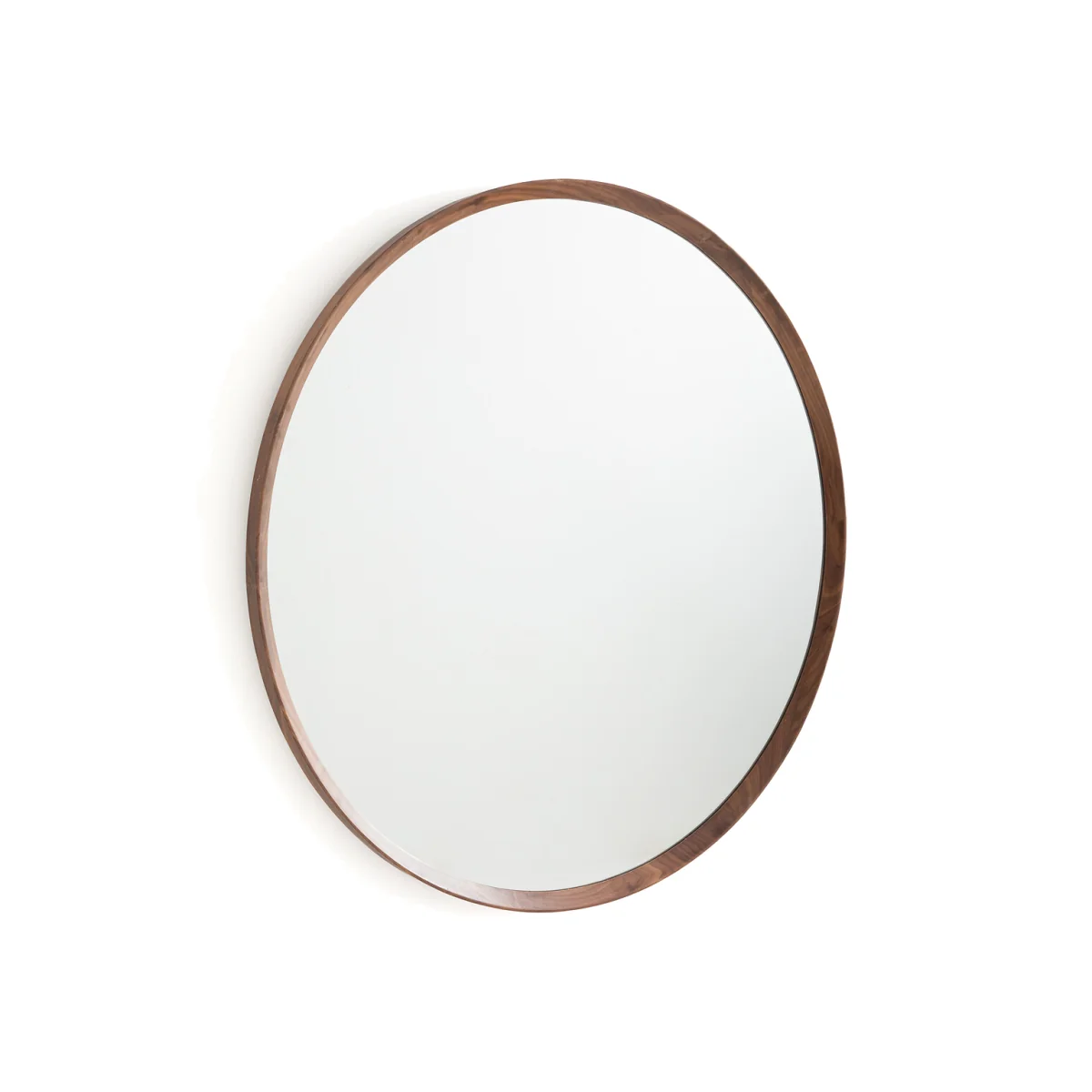 Orion Solid Walnut Round Mirror – image 1