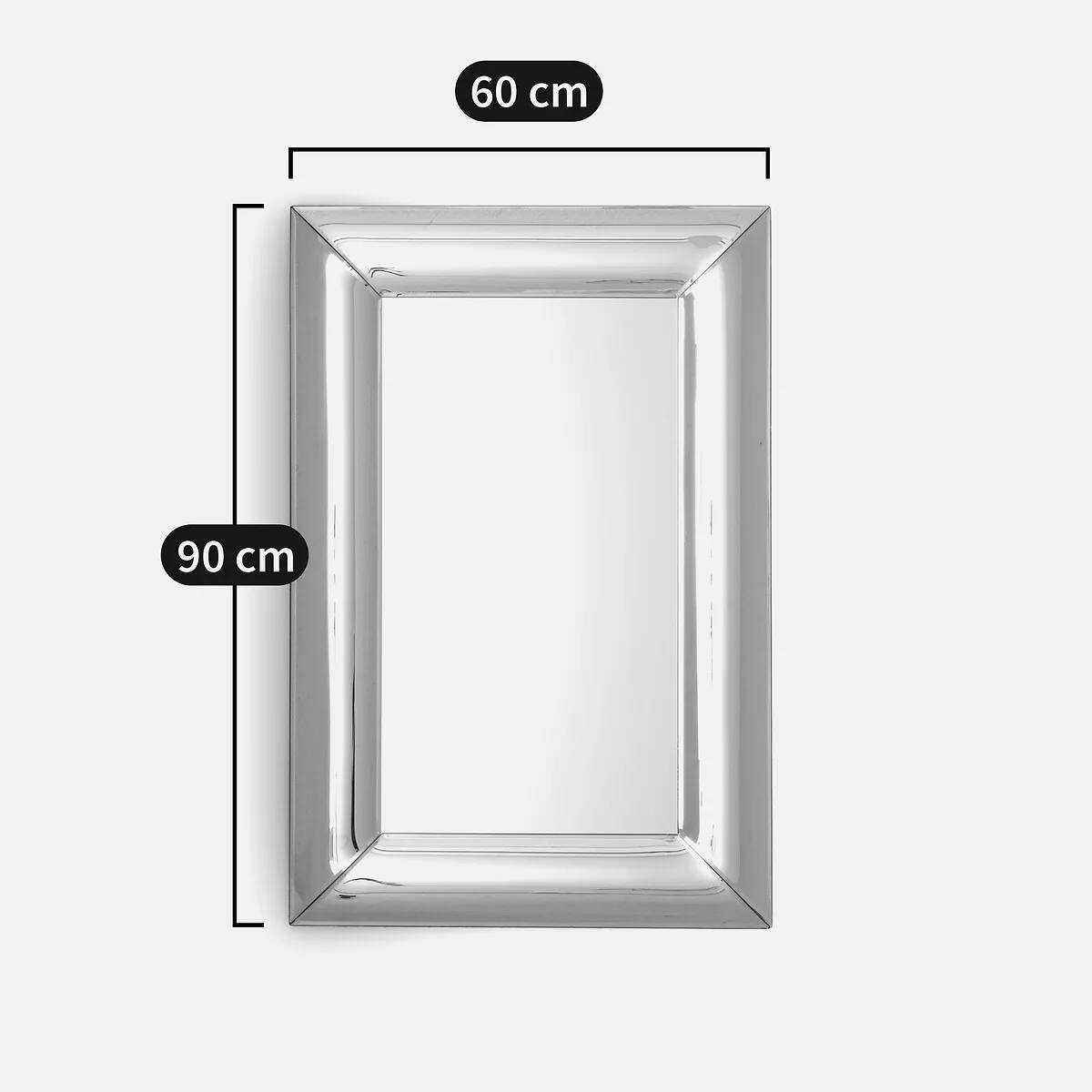 Chroma 60 X 90cm Chrome Effect Mirror – image 4