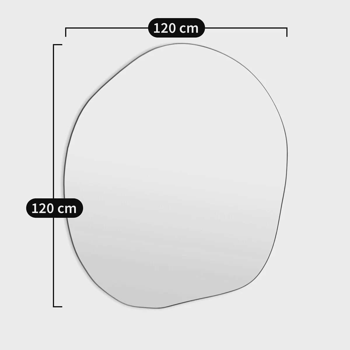 Ornica 120 x 120cm Organic Shaped Mirror – image 5