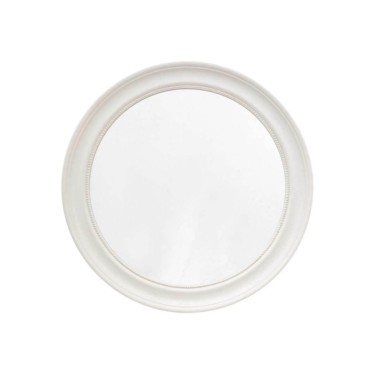 80cm Stone Wood Round Mirror – image 1