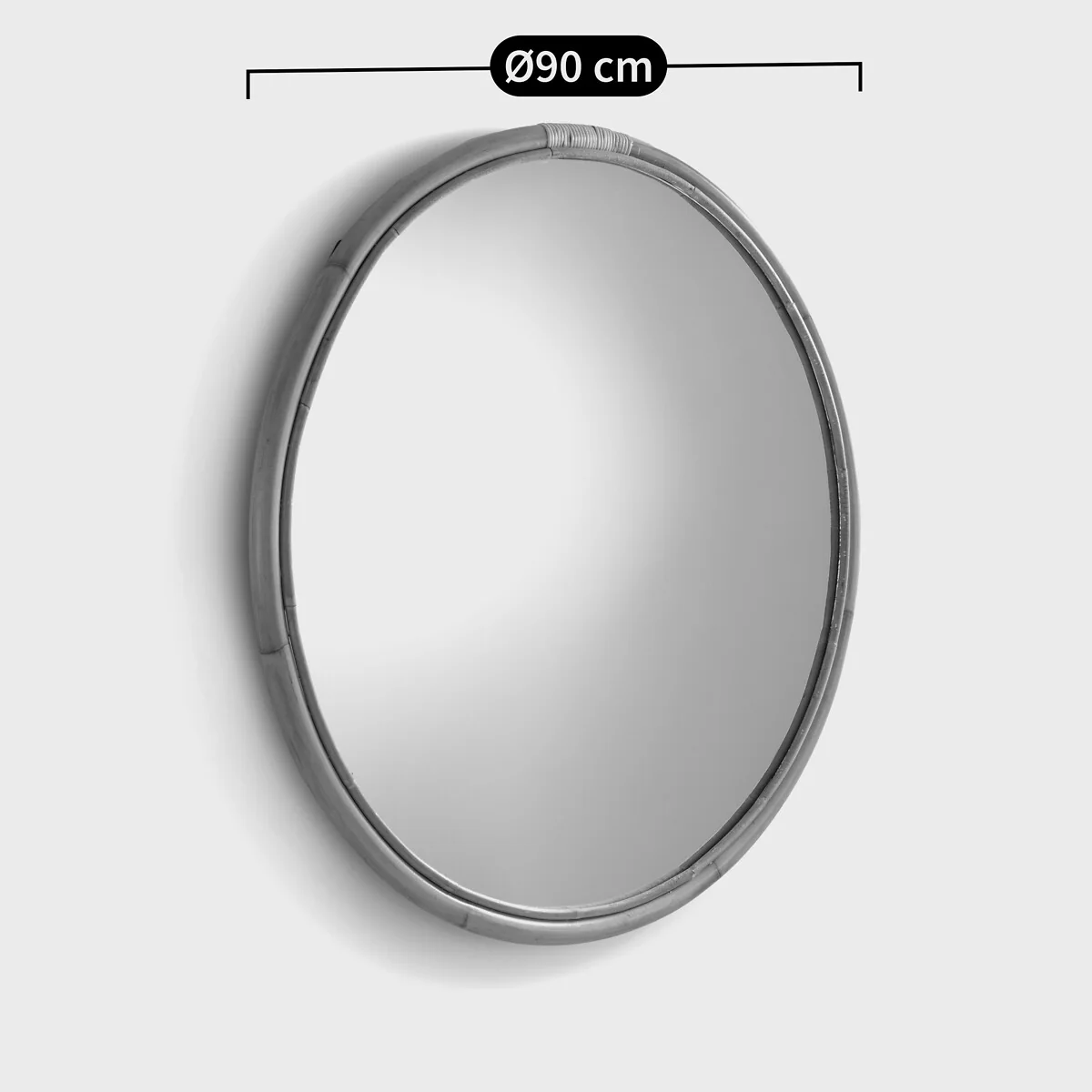 Nogu 90cm Diameter Round Rattan Mirror – image 6