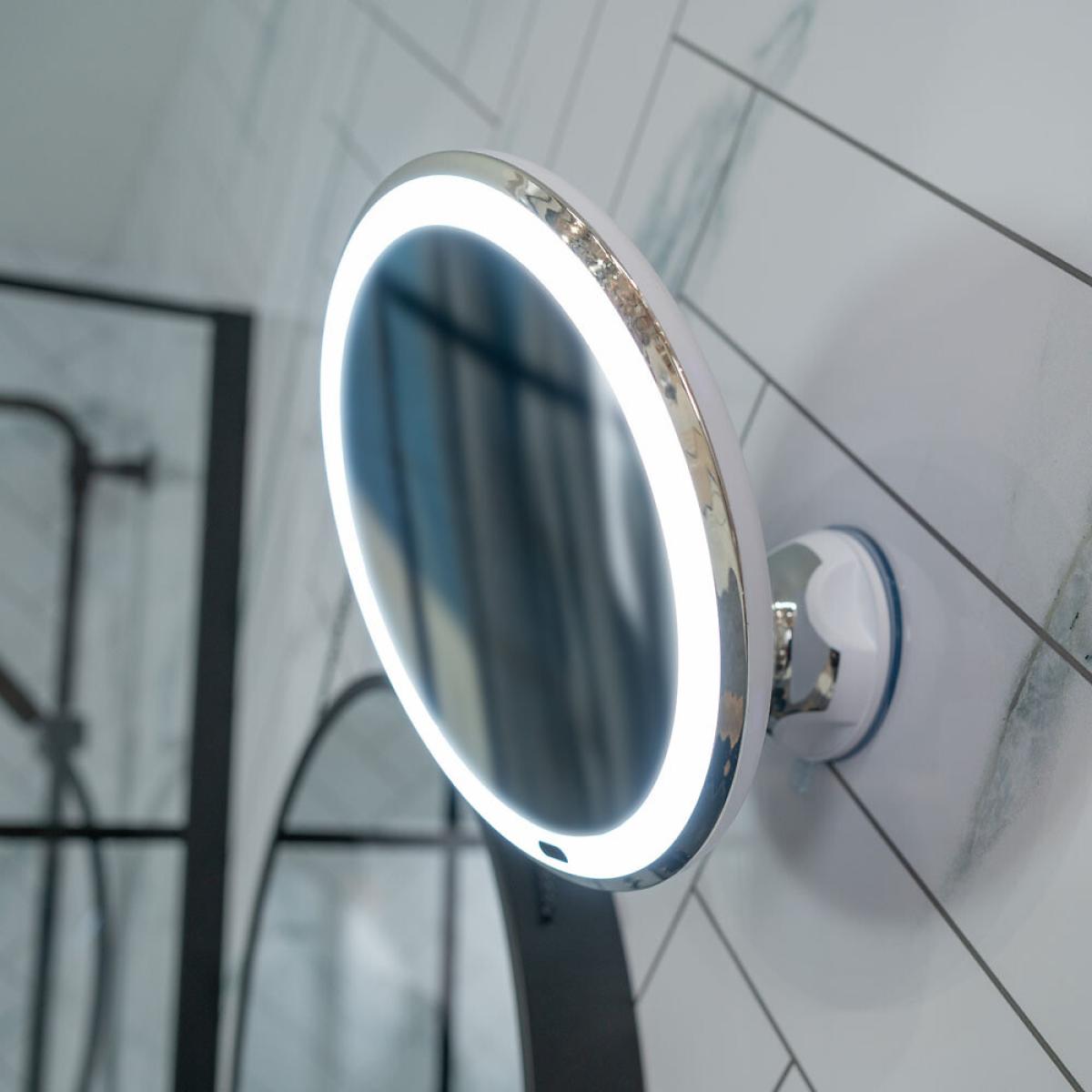 Rechargeable LED 5x Magnified Suction Mirror – image 2