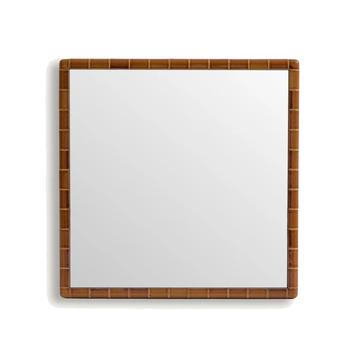 Acacia Glazed Ceramic Mirror, Height 58cm – image 1