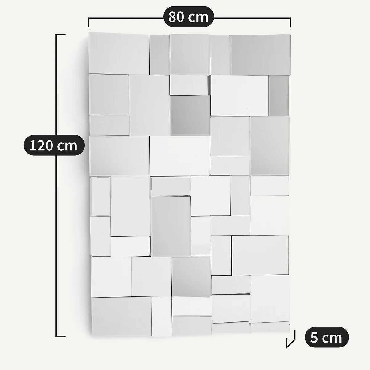 Lusito 120cm High Geometric Mirror – image 7