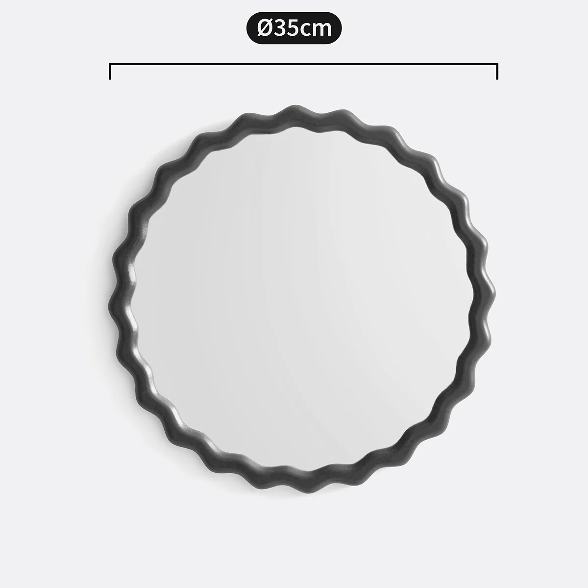 Nadima 35cm Diameter Wavy Mirror – image 5