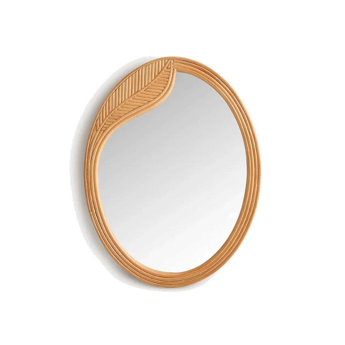 Sylea Oval Rattan Mirror, 50 X 65cm – image 1