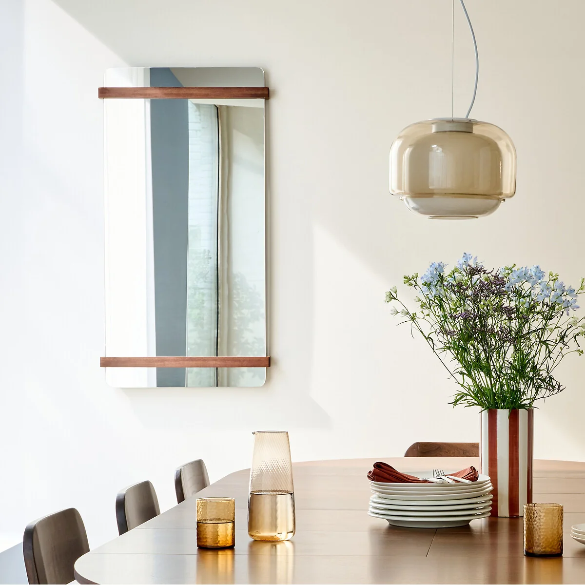 Nemma 120 X 64cm Walnut Mirror – image 2