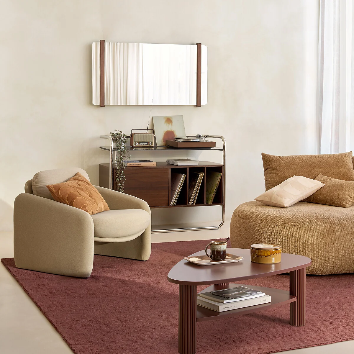 Nemma 120 X 64cm Walnut Mirror – image 3
