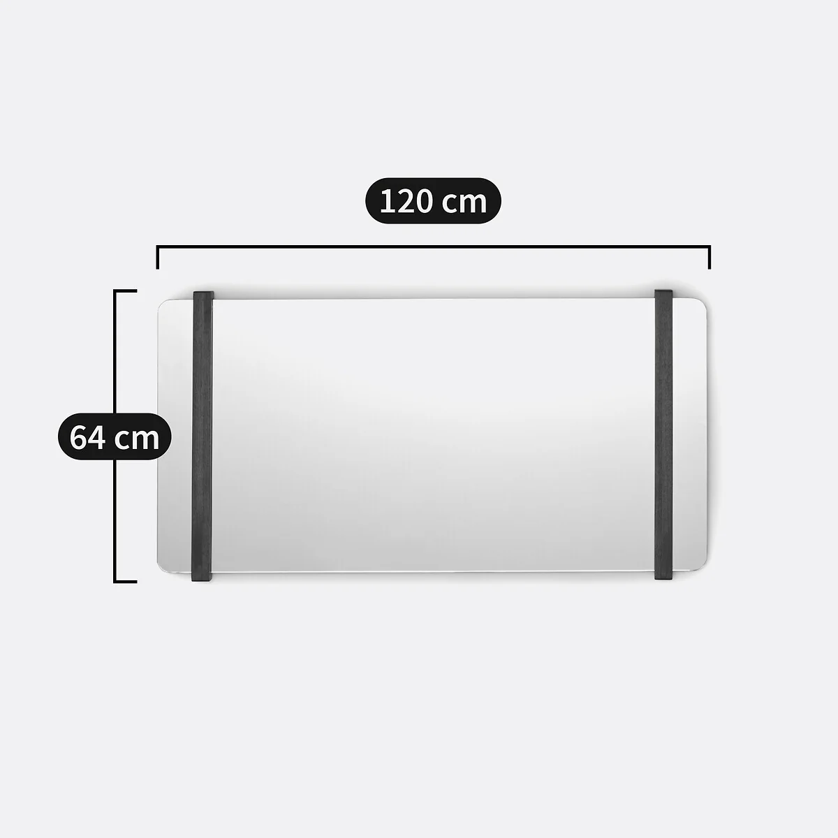 Nemma 120 X 64cm Walnut Mirror – image 6