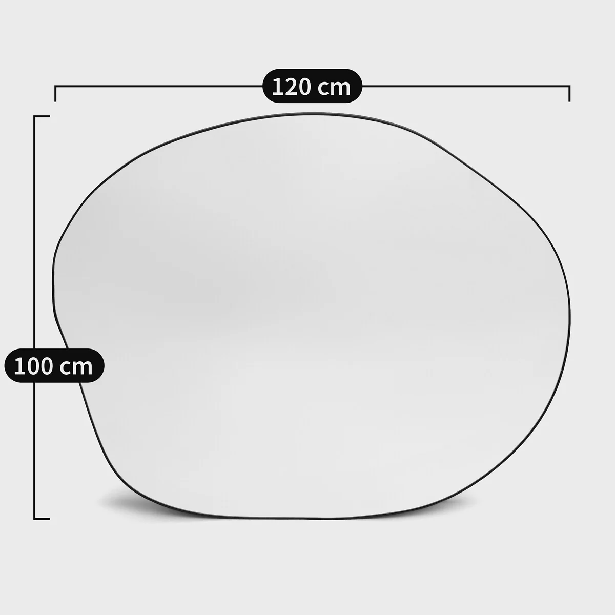 Ornica 120 x 100cm Organic Shaped Mirror – image 5