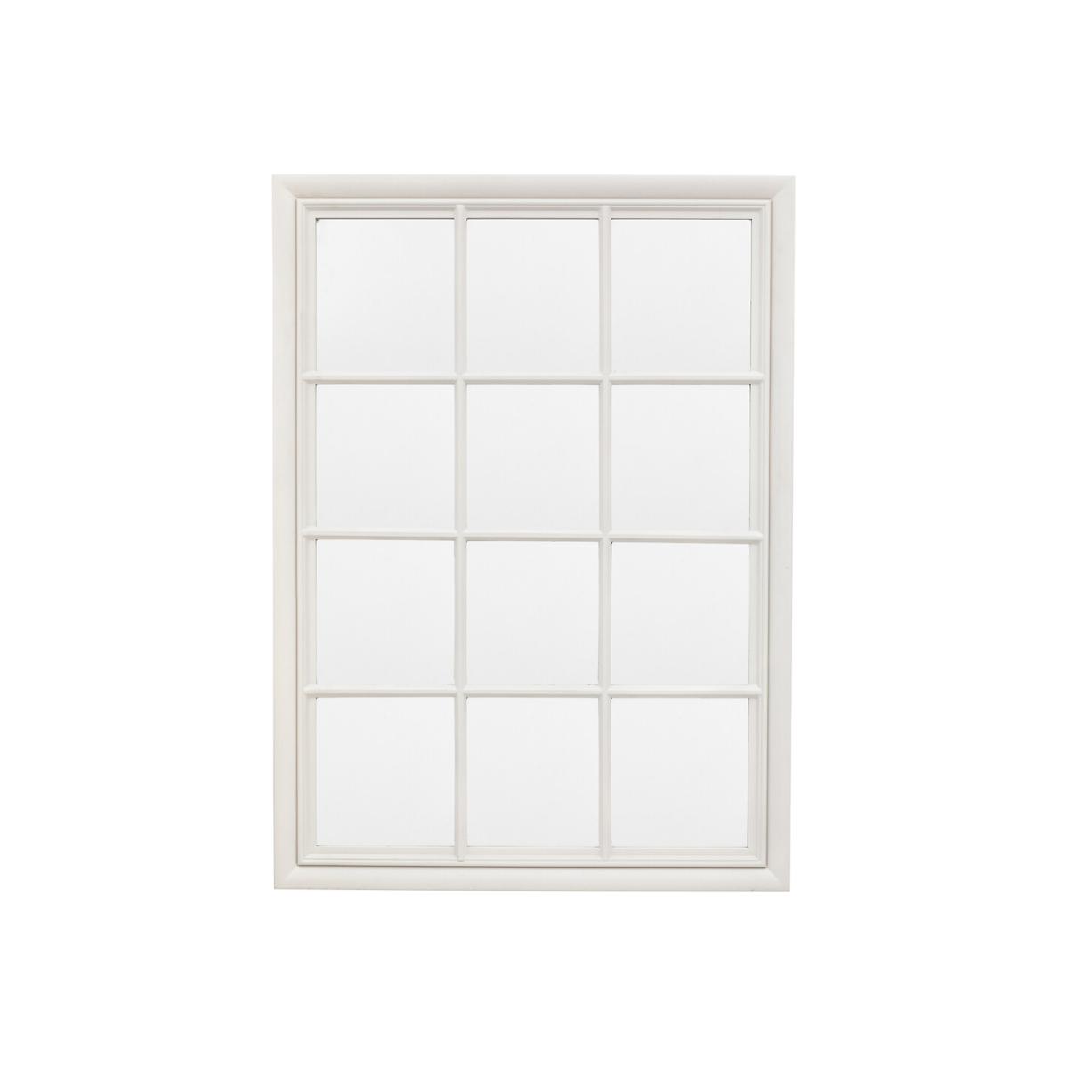 131 x 95cm Stone Wood Window Mirror – image 1
