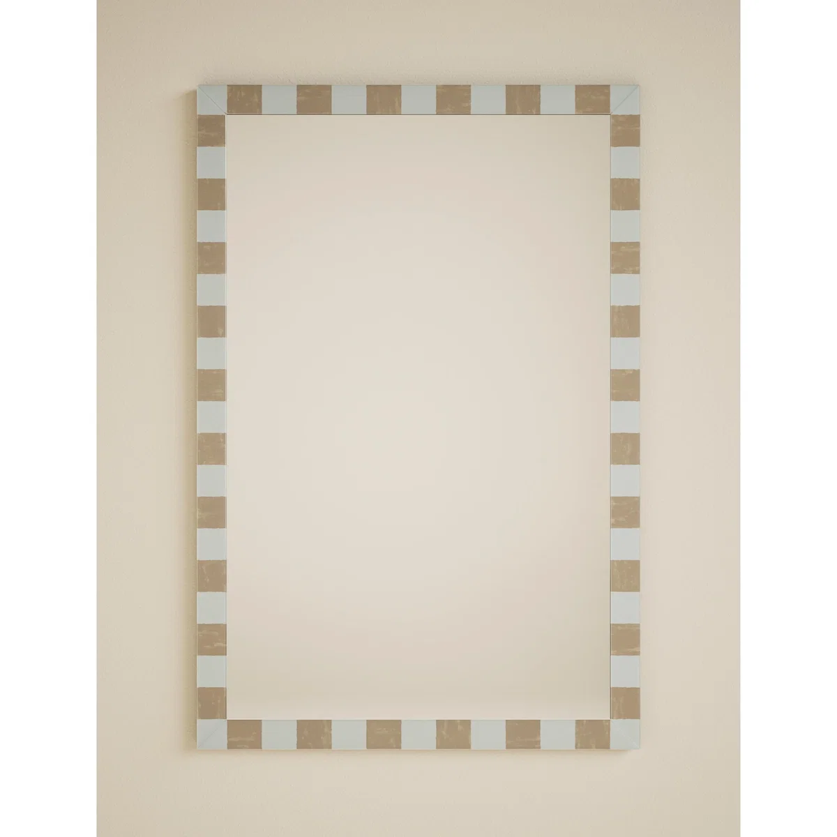 M&S Checkerboard Rectangular Mirror Biscuit – image 2
