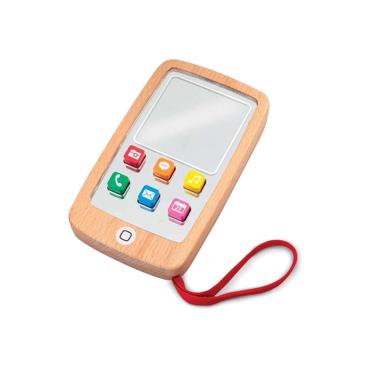 Early Learning Centre Wooden Baby Phone Mirror (6-36 Mths) Multi – image 1