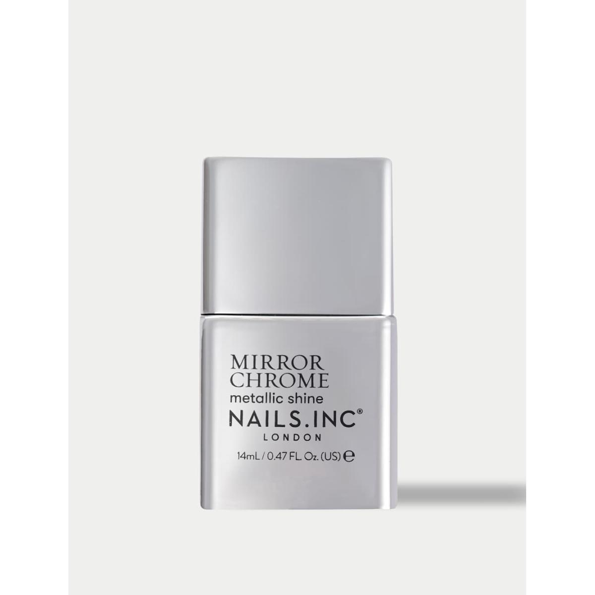 Nails Inc. Mirror Chrome High Shine Metallic Nail Polish 14ml Silver – image 2