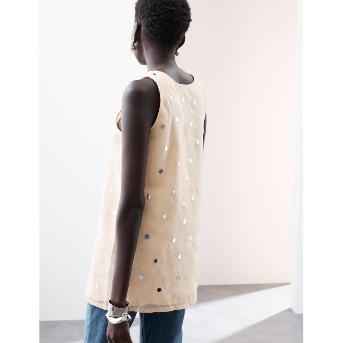 Autograph Women's Mirror Embellished Sleeveless Longline Top - 12 - Neutral, Neutral – image 6