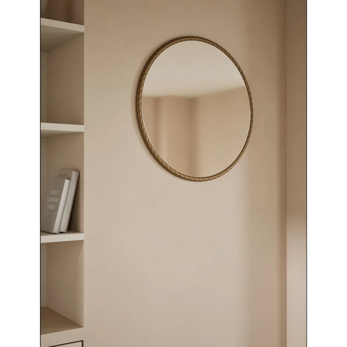 M&S Twisted Metal Round Mirror 60cm Antique Brass – image 2
