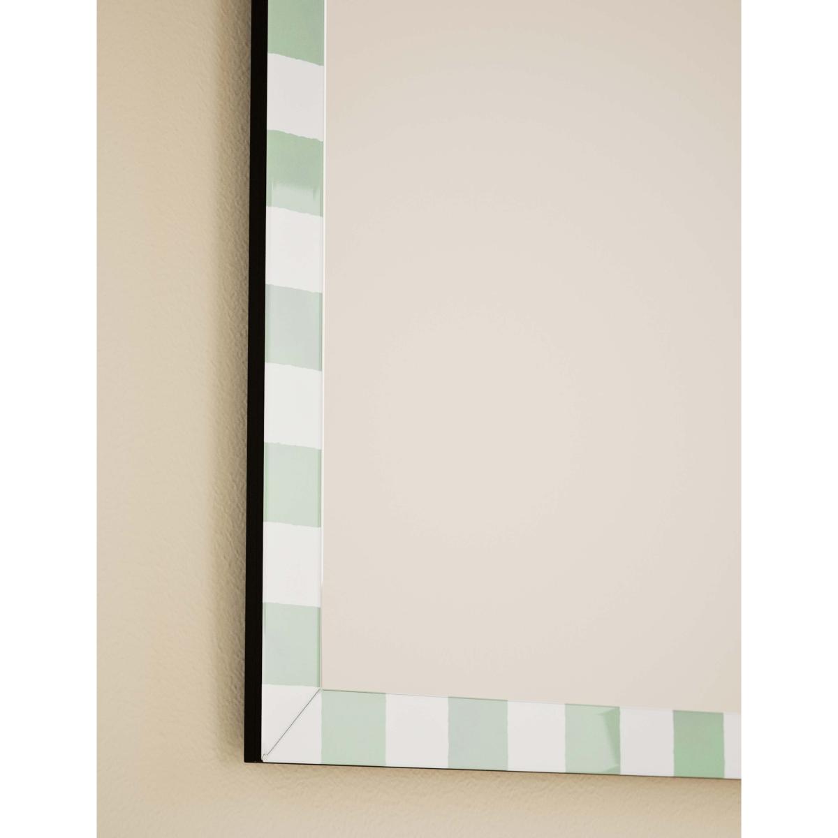 M&S Collection Checkerboard Rectangular Glass Wall Mirror - Sage, Sage – image 3