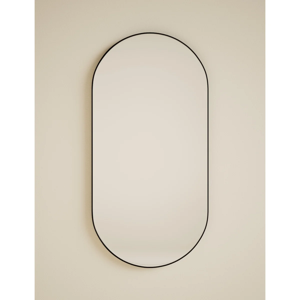 M&S Milan Pill Shape Short Hanging Mirror 80 x 40 Black – image 2