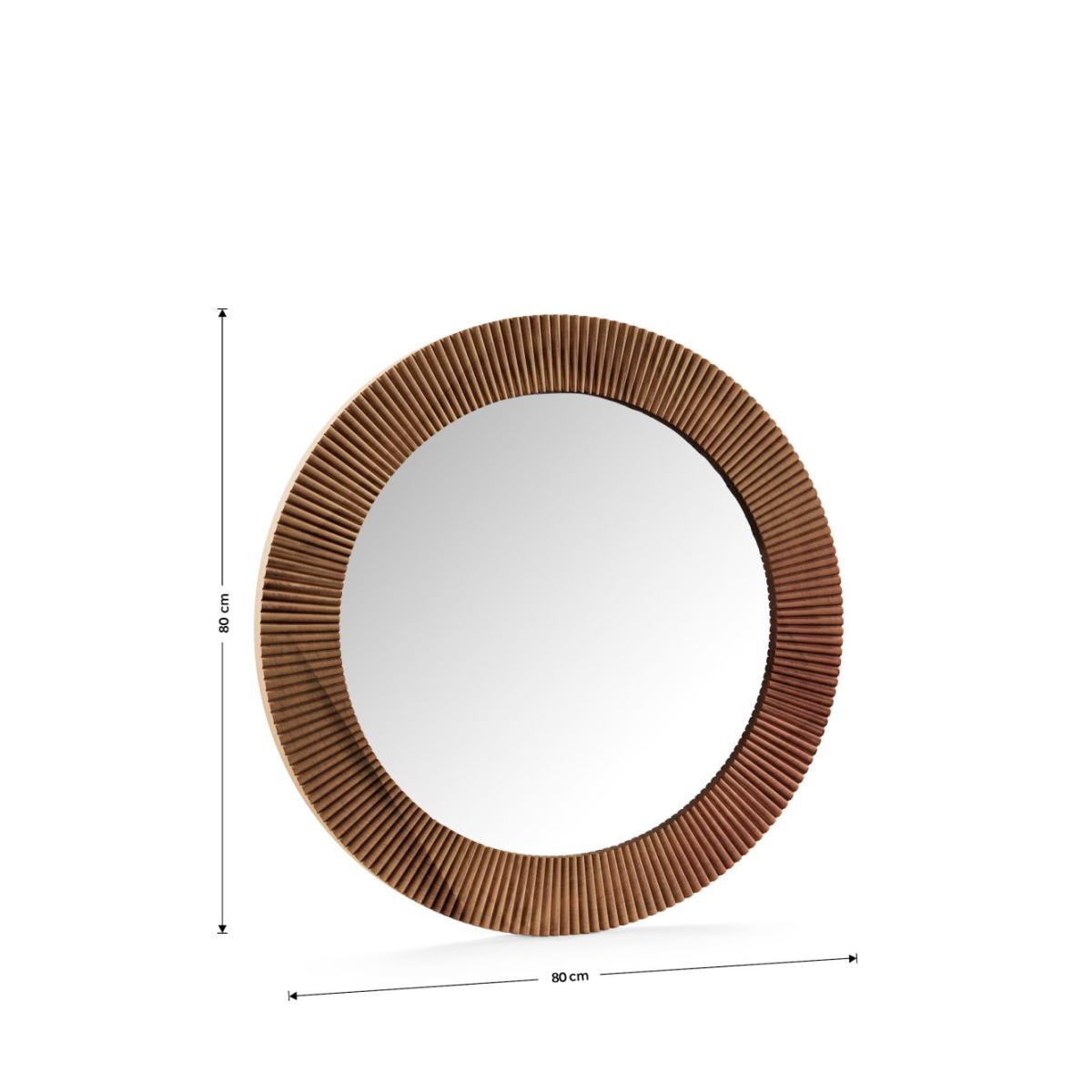 M&S Fredrick Wooden Frame Round Wall Mirror - Oak, Oak – image 5