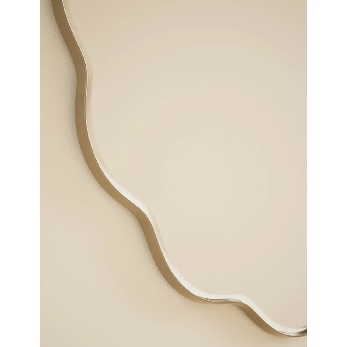 M&S Metal Soft Wave Wall Mirror Antique Brass – image 3